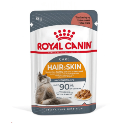 Royal Canin Hair & Skin Care Adult Gravy Wet Cat Food - 85g
