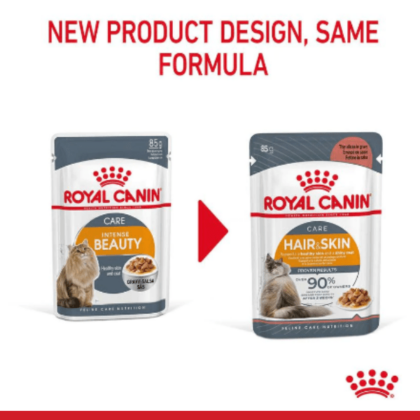 Royal Canin Hair & Skin Care Adult Gravy Wet Cat Food - 85g