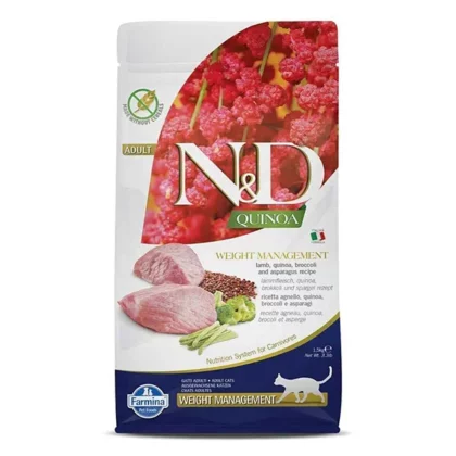 Farmina N&D Grain Free Quinoa Weight Management Lamb Adult Dry Cat Food