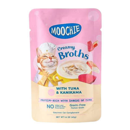 Moochie Creamy Broth with Tuna & Kanikama Wet Cat Food - 40g