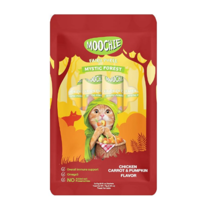 Moochie Creamy Chicken Carrot & Pumpkin Cat Treat - 75g