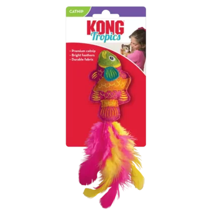KONG Tropics Fish Cat Toy - Pink