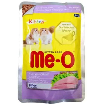 Me O Chicken Chunk in Gravy Kitten Wet Cat Food - 80g