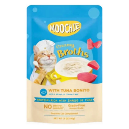 Moochie Creamy Broth With Tuna & Bonito Wet Cat Food - 40g