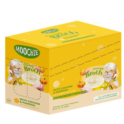 Moochie Creamy Broth with Chicken & Pumpkin Wet Cat Food - 40g