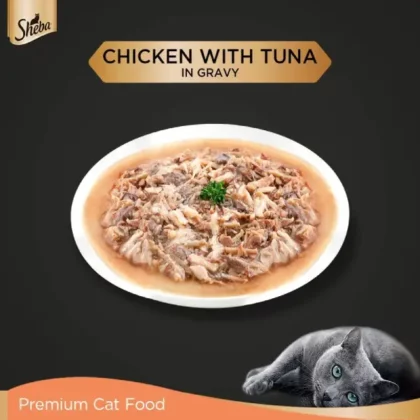 Sheba Chicken with Tuna in Gravy Wet Cat Food - 70g