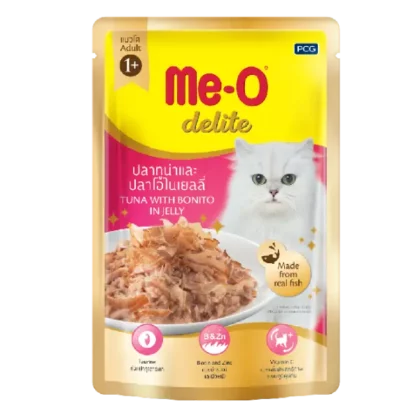 Me O Pouch Delight Tuna with Bonito in Jelly Wet Cat Food - 70g