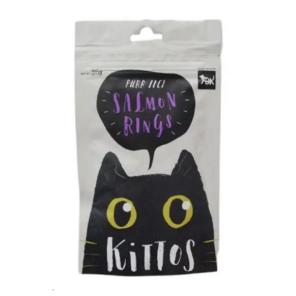 Kittos Salmon Rings Cat Treats – 35g