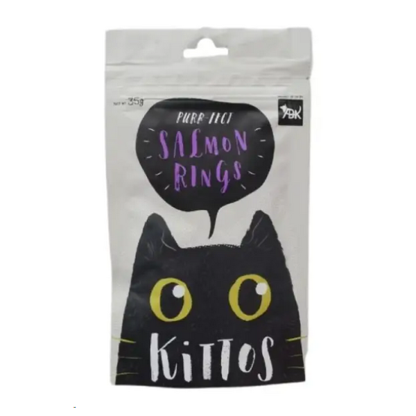Kittos Salmon Rings Cat Treats - 35g