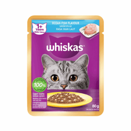 Whiskas Ocean Fish in Gravy Wet Adult Cat (+1 year) Food - 80g