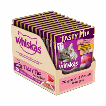 Whiskas Tasty Mix Tuna Kanikama Carrot In Gravy Wet Cat Food - 70g