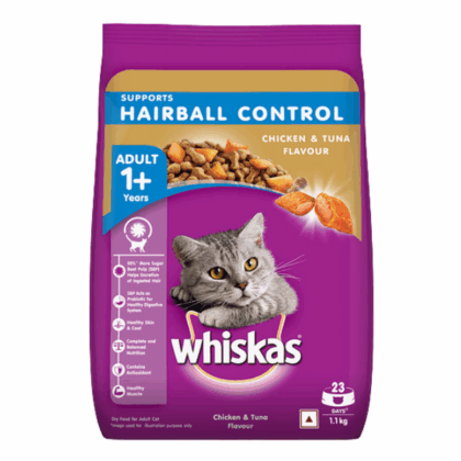 Whiskas Hairball Controll Chicken & Tuna Adult (1+ Years) Dry Cat Food