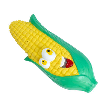 Ezra Play Latex Squeaky Smiley Corn Cat Toy