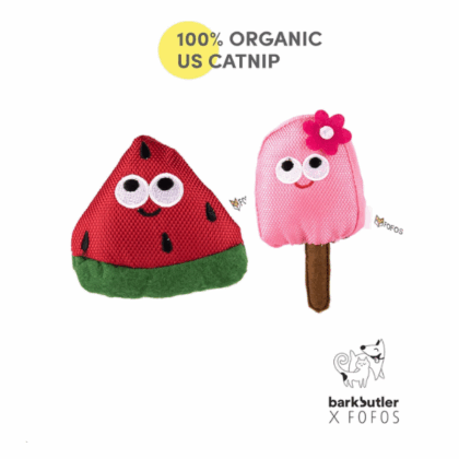 Barkbutler x Fofos Watermelon Popsicle Plush Cat Toy