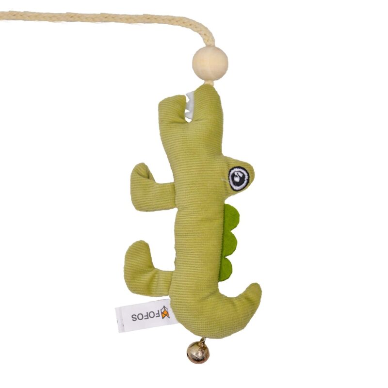 Barkbutler x Fofos Crocodile Interactive Stick Teaser Cat Toy - Image 2