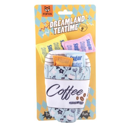 BarkButler X Fofos Dreamland Coffee Cat Toy - Multi-colored