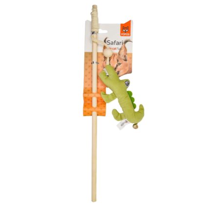 Barkbutler x Fofos Crocodile Interactive Stick Teaser Cat Toy