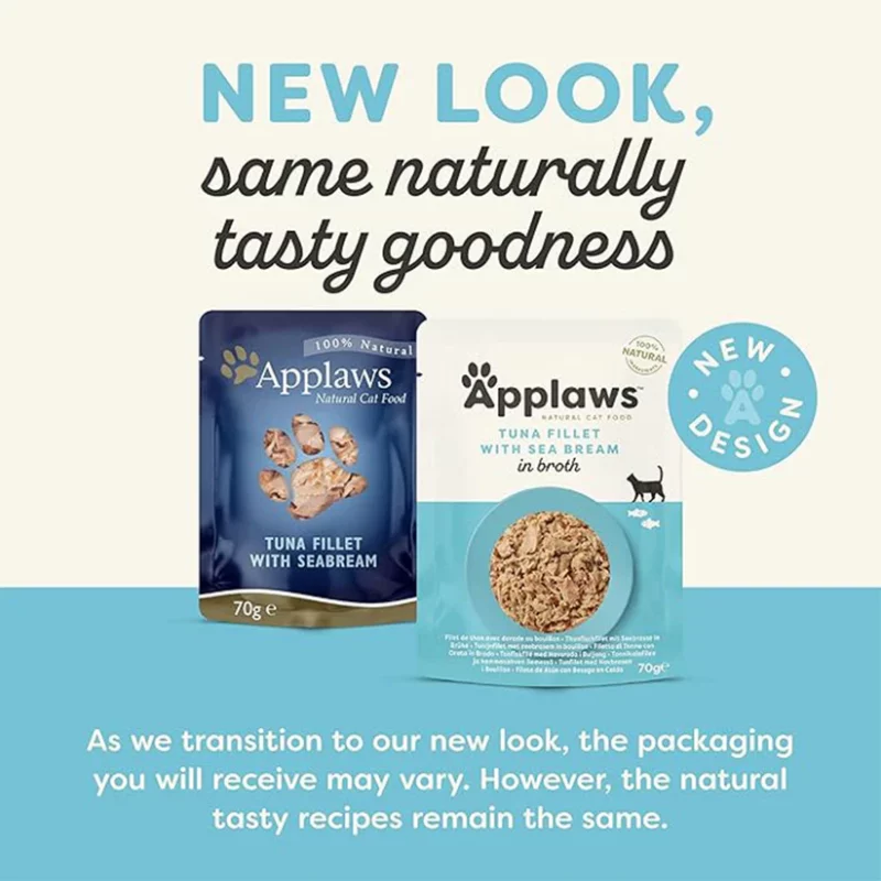 Applaws Tuna Fillet with Sea Bream Wet Cat Food - 70g - Image 2