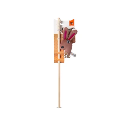 Barkbutler x Fofos Bunny Interactive Stick Teaser Cat Toy