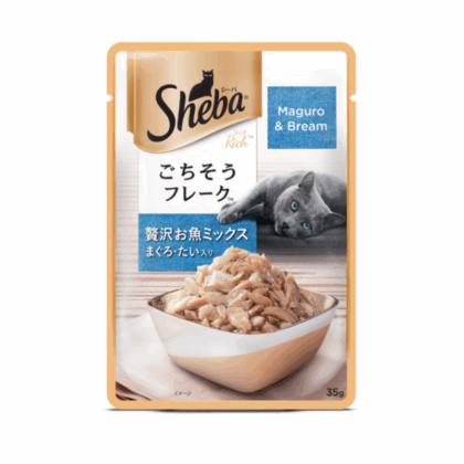 Sheba Premium Fish Mix Maguro & Bream Wet Cat Food - 35g
