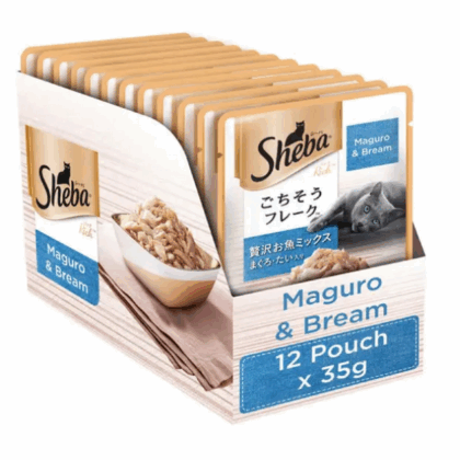 Sheba Premium Fish Mix Maguro & Bream Wet Cat Food - 35g