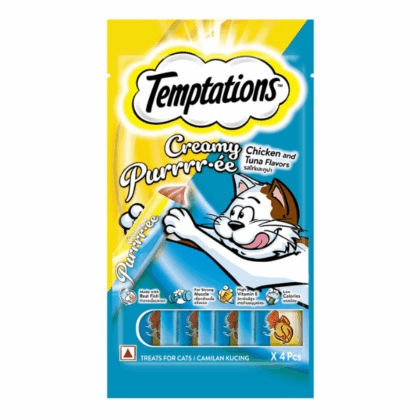 Temptations Creamy Chicken & Tuna Flavour Cat Treats - 48g (4 pieces)
