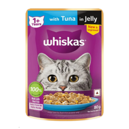 Whiskas Tuna Adult Wet Cat (1+ year) Food – 80 g