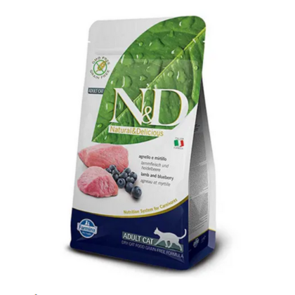 Farmina N&D Grain Free Lamb & Blueberry Adult Dry Cat Food