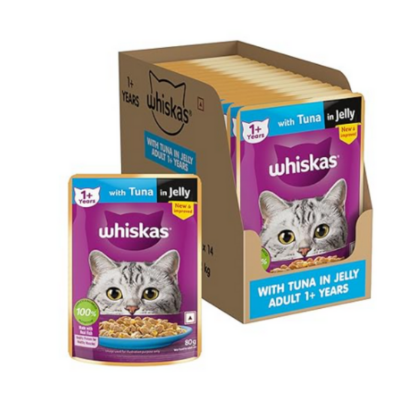Whiskas Tuna Adult Wet Cat (1+ year) Food – 80 g