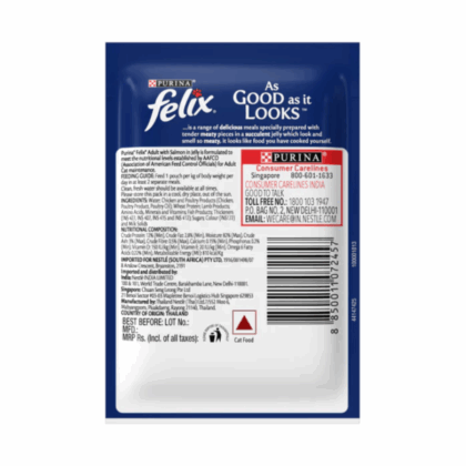 Purina Felix Salmon in Jelly Wet Cat Food - 85g