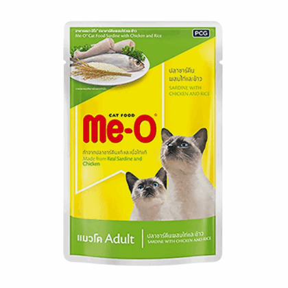 Me O Sardine with Chicken & Rice Wet Cat Food - 80g