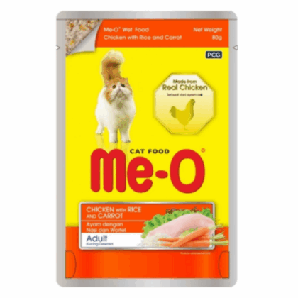 Me O Chicken with Rice & Carrot Wet Cat Food - 80g