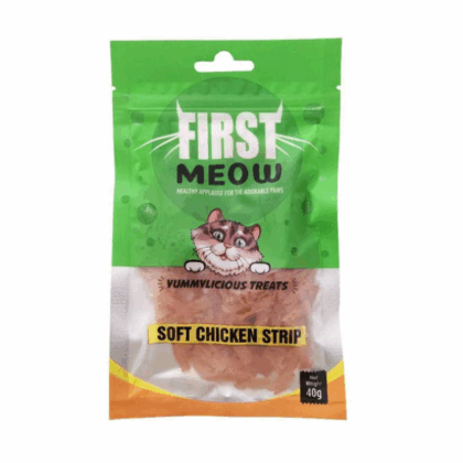 First Meow Soft Chicken Strip Jerky Cat Treat - 40g