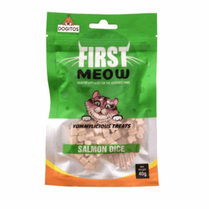 First Meow Salmon Dice Jerky Cat Treat - 40g