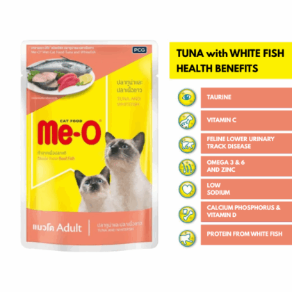 Me O Tuna with White Fish Wet Cat Food - 80g